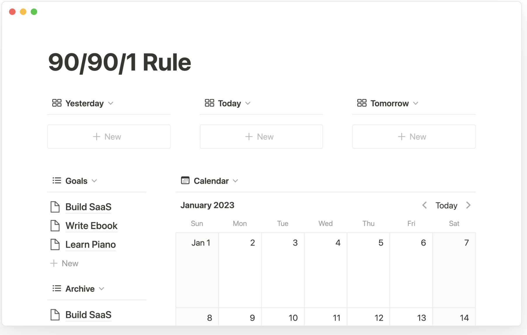 90 90 1 rule template