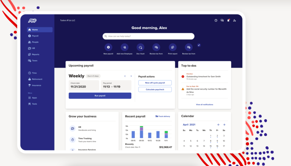 ADP Homepage Screenshot