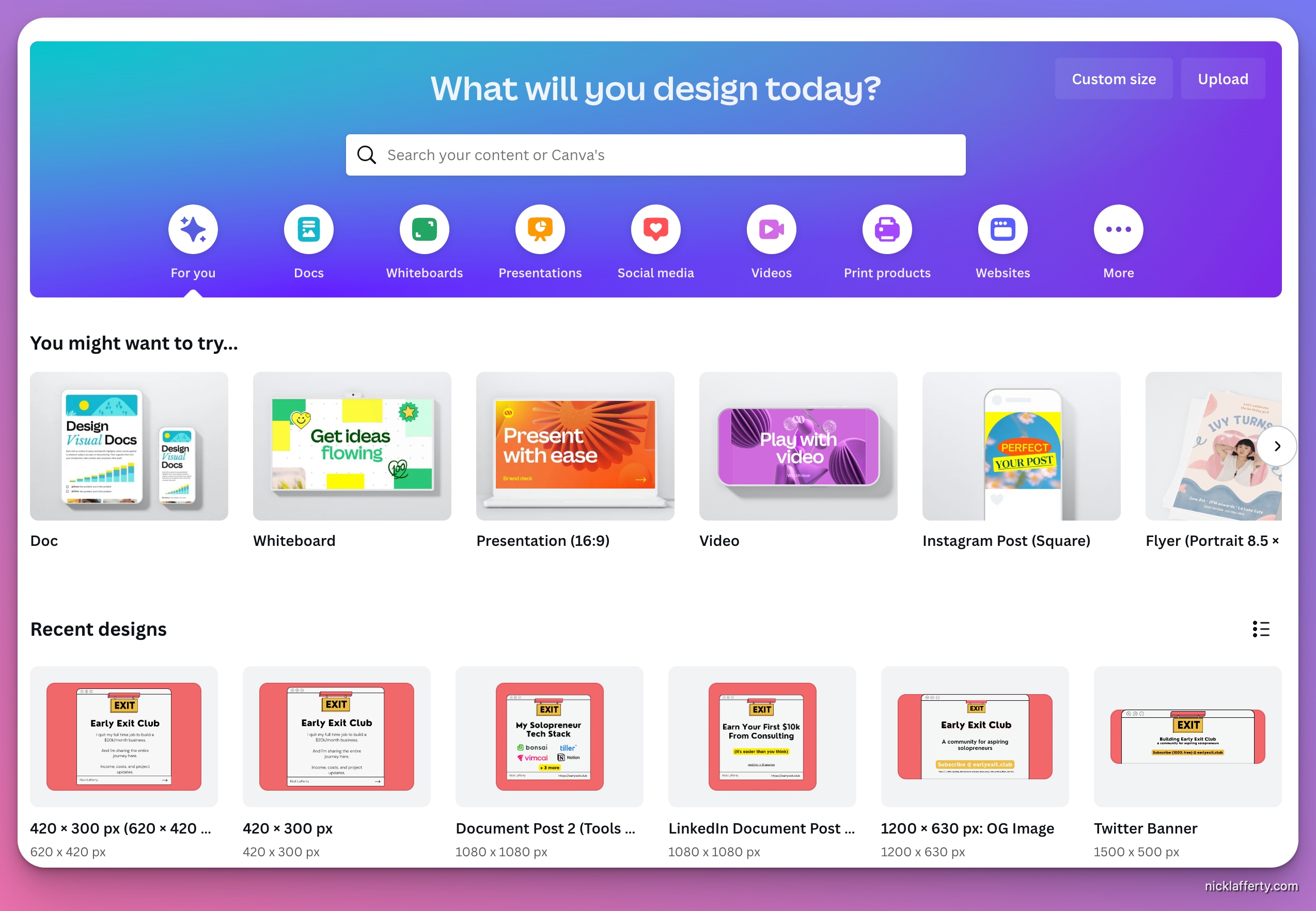 Canva Account Screenshot
