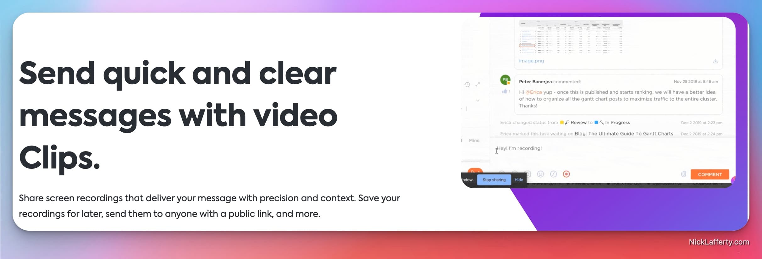 Clip by ClickUp Screenshot