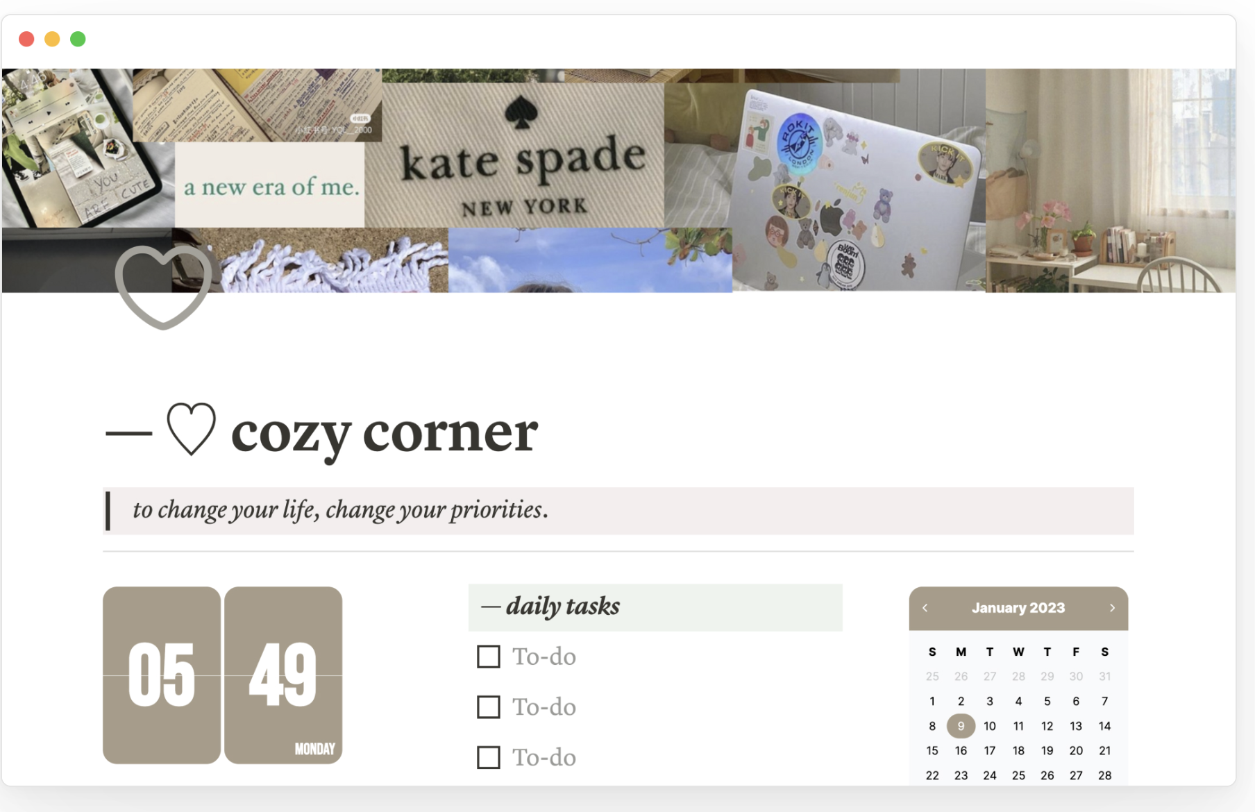 Cozy Corner Template