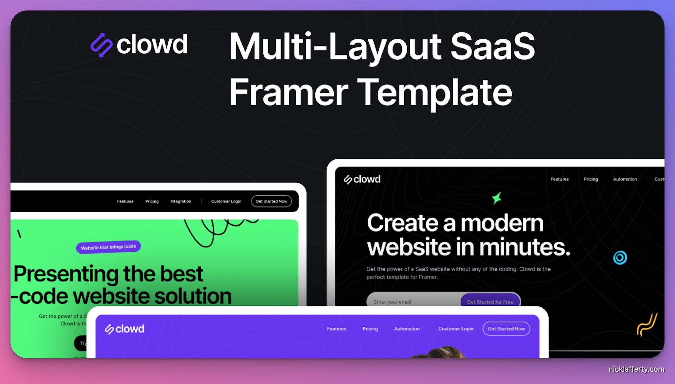 Framer Clowd Template