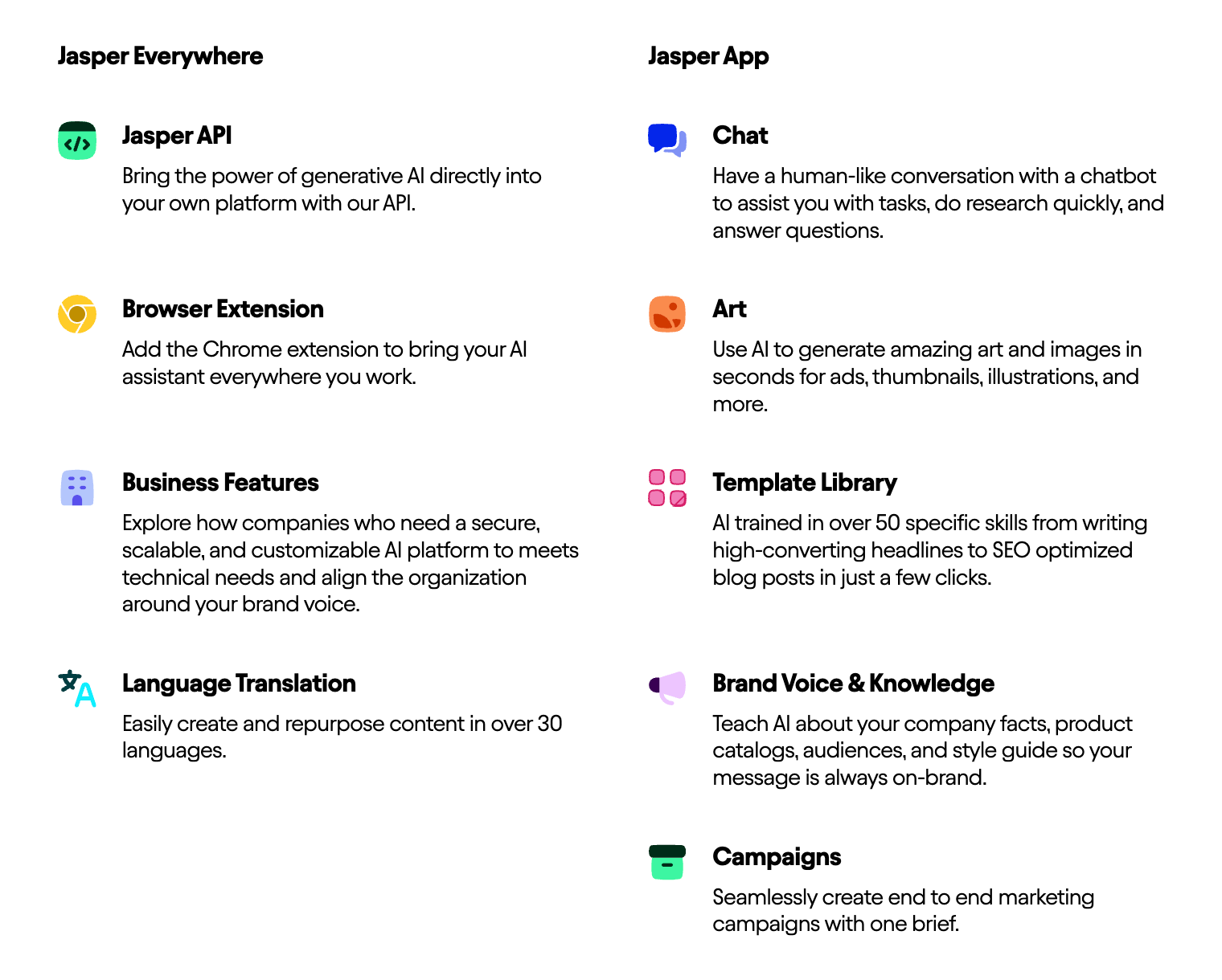 Jasper Product Screenshot