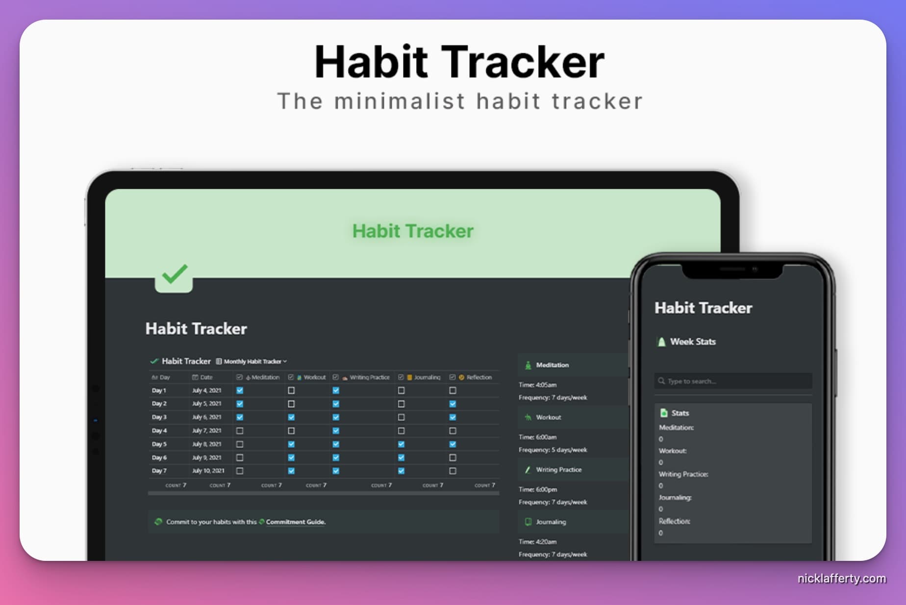 Minimalist Habit Tracker