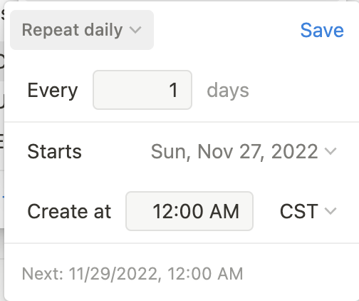 Notion Repeat Option Selectors
