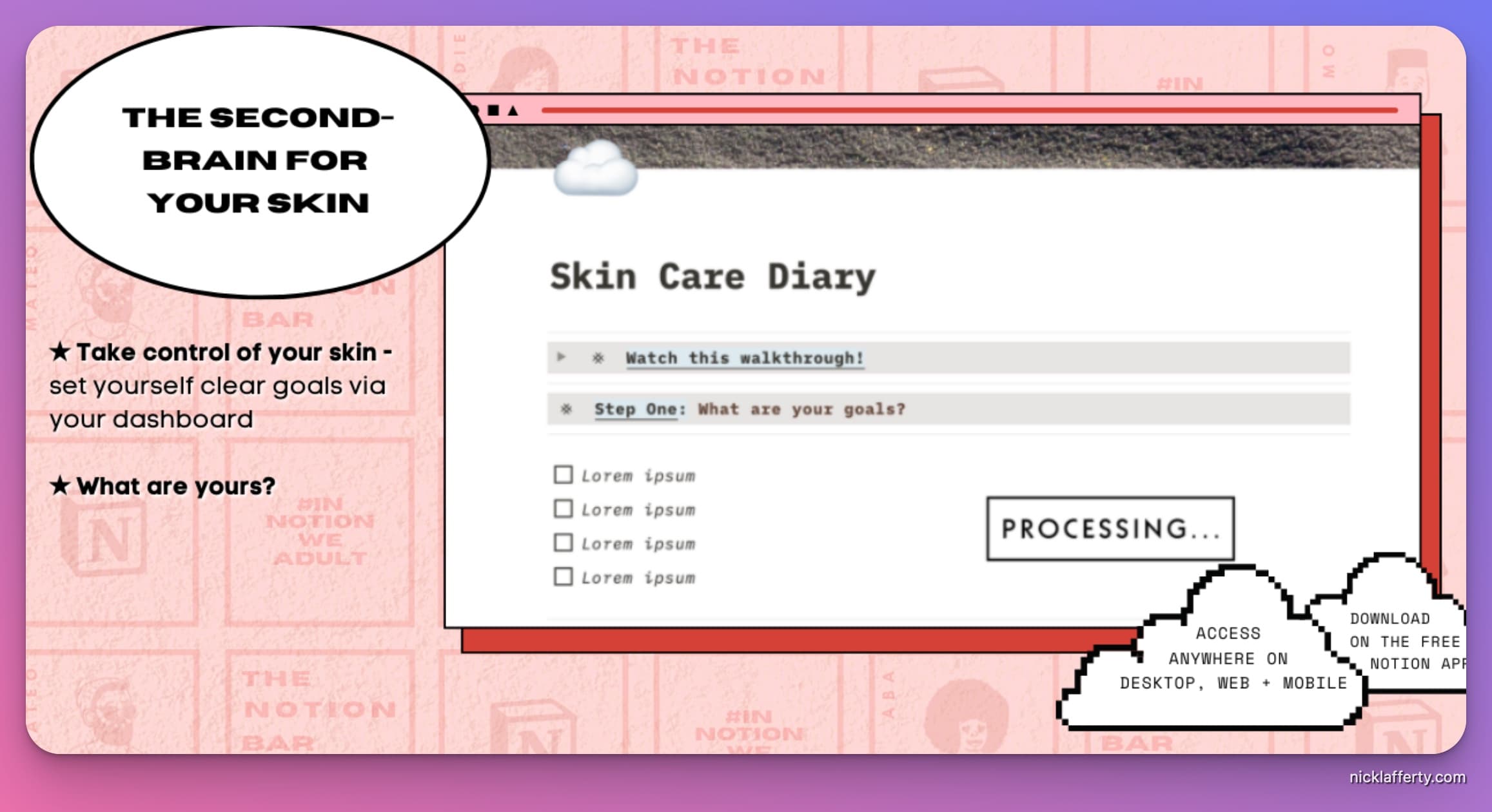 Noton Skincare Template for ADHD